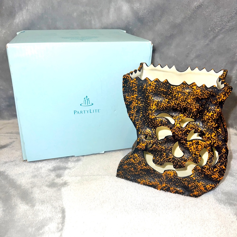 Party Lite - Haunted Luminary - Halloween Decoration, Jack-O-Lantern Face